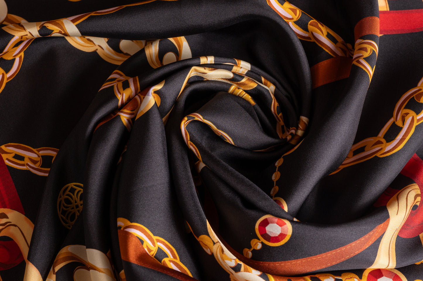 Sparks of Liberté -I Scarf, Luxury 100% Silk Twill Scarf