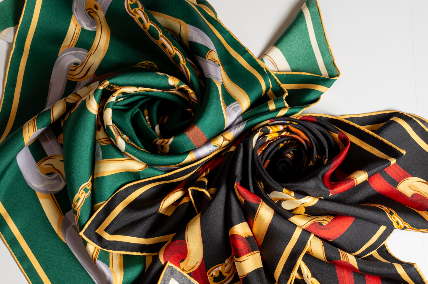 Sparks of Liberté  - II Scarf, Luxury 100% Silk Twill Scarf